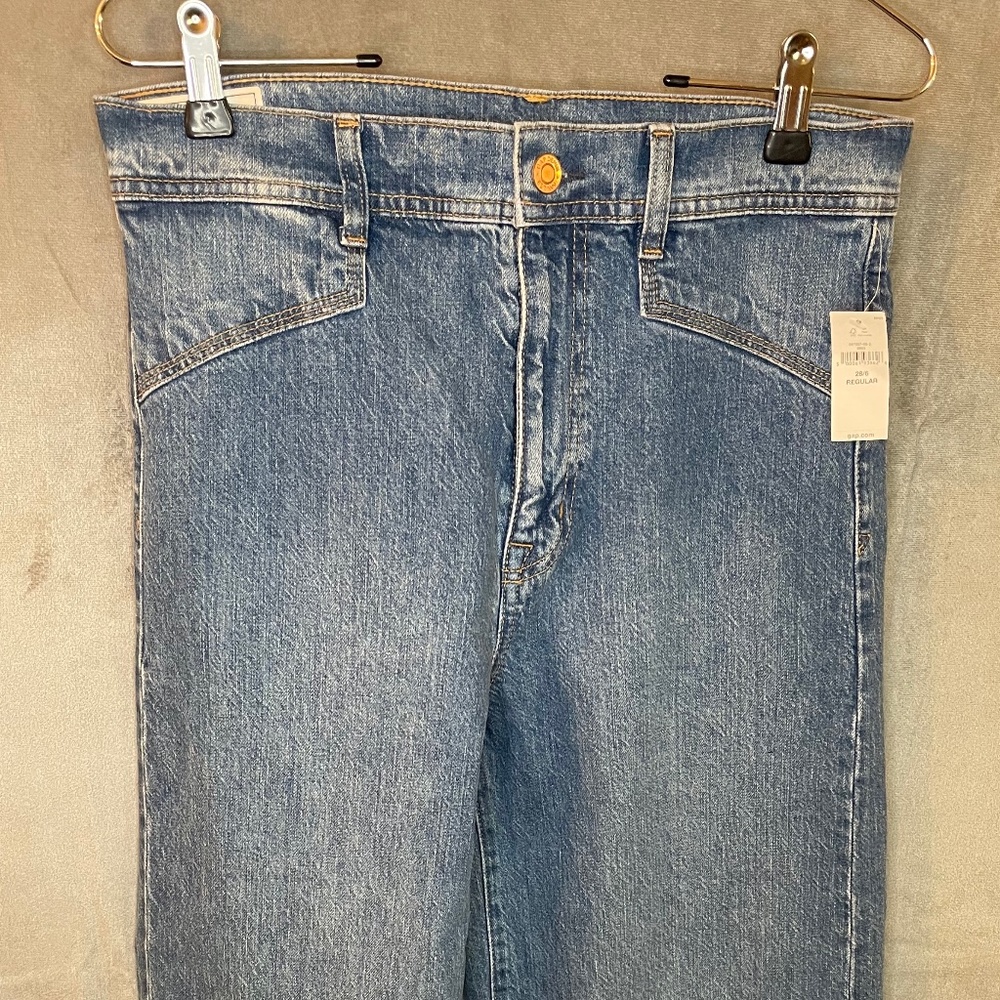 NWT GAP High-Rise Wide-Leg Jeans with Washwell in Medium Indigo